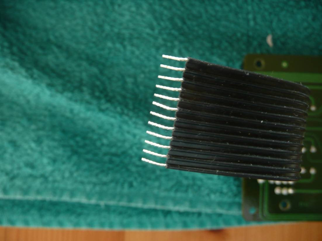 End of disconnected ribbon cable